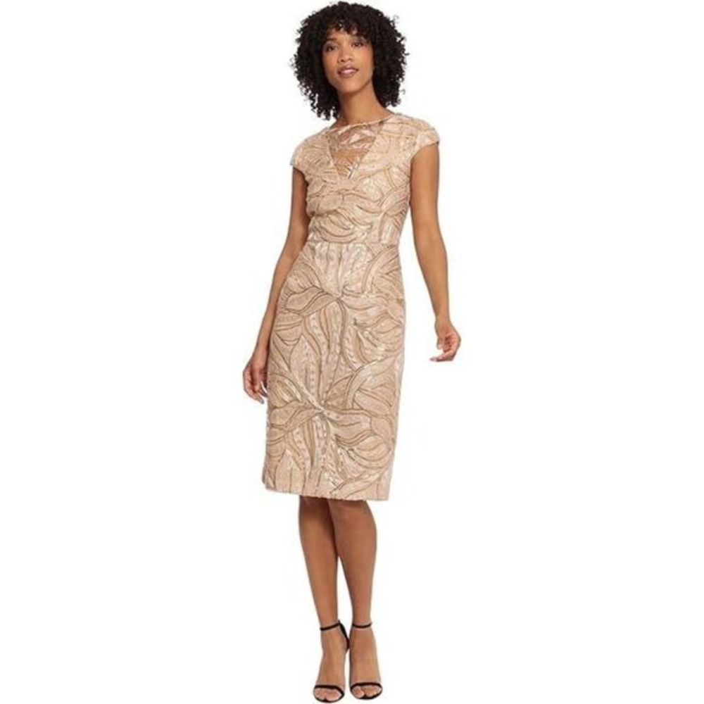 Maggy London Women's Holiday Sequin Dress, Champagne Fizz, 12